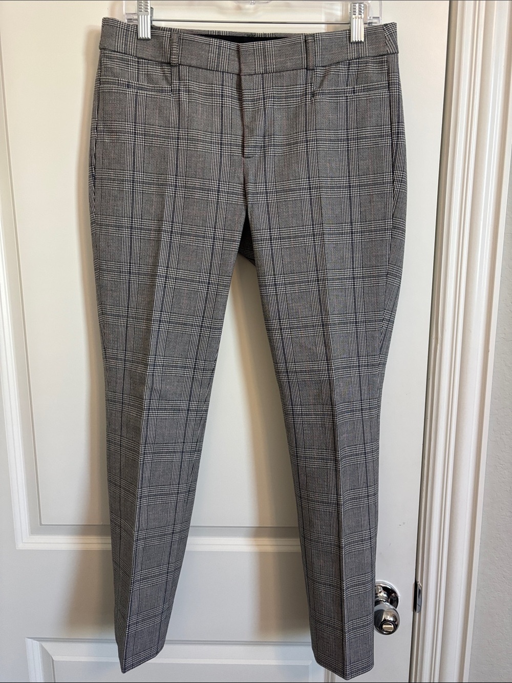 Banana Republic Women’s Gray Hounds Tooth Plaid Dress Pants 6 #62P